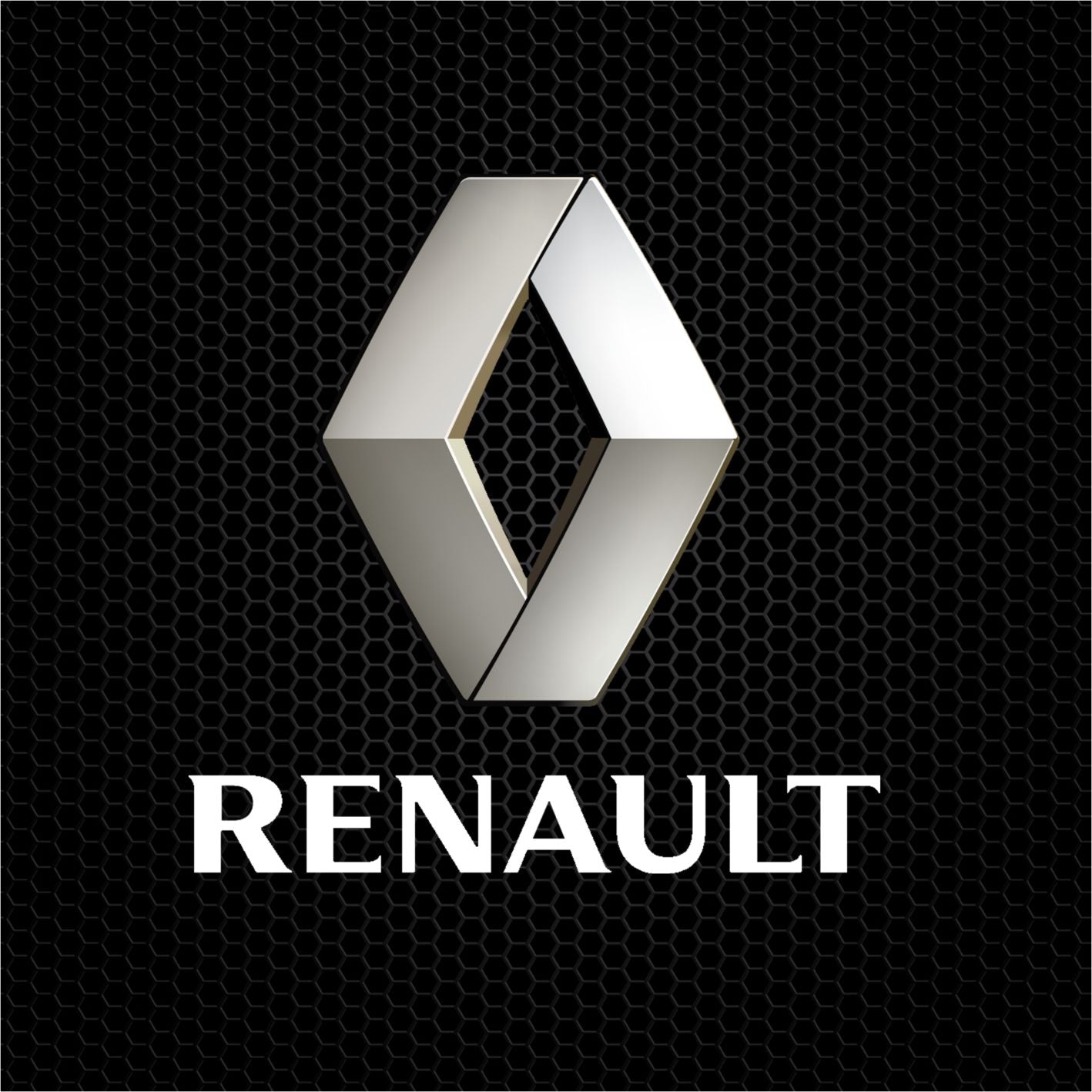 POSTER  Polycarbone 15mm 40x40cm LOGO RENAULT