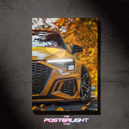 POSTER LUMINEUX  AUDI RS3 YELLOW