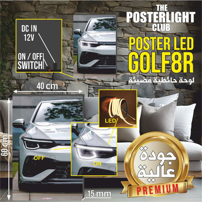 POSTER LUMINEUX  GOLF 8 R